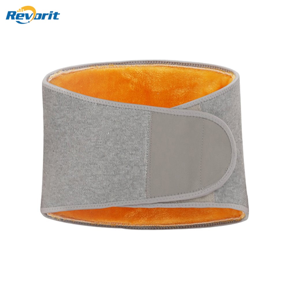 Revorit Men Women Winter Thicken Thermal Plush Waist Warmer Lumbar Support Belt Cozy Warm Abdominal Protector Stomach Body Wrap Band Back Brace Kidney Binder Size