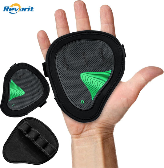 Revorit Neoprene Gym Grip Pads for Weight Lifting – Non-Slip Hand Grips for Men & Women – Workout Gloves Alternative for Pull Ups, Deadlifts, Fitness & Training – Easy Lifting Grips Gym Pads