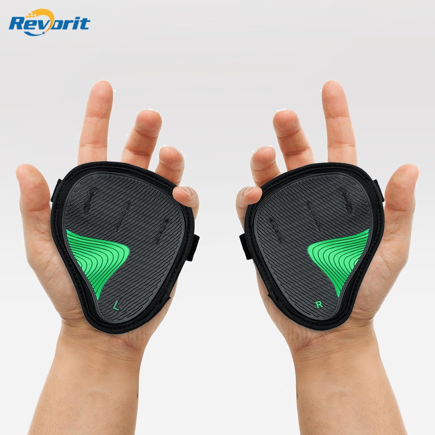 Revorit Neoprene Gym Grip Pads for Weight Lifting – Non-Slip Hand Grips for Men & Women – Workout Gloves Alternative for Pull Ups, Deadlifts, Fitness & Training – Easy Lifting Grips Gym Pads