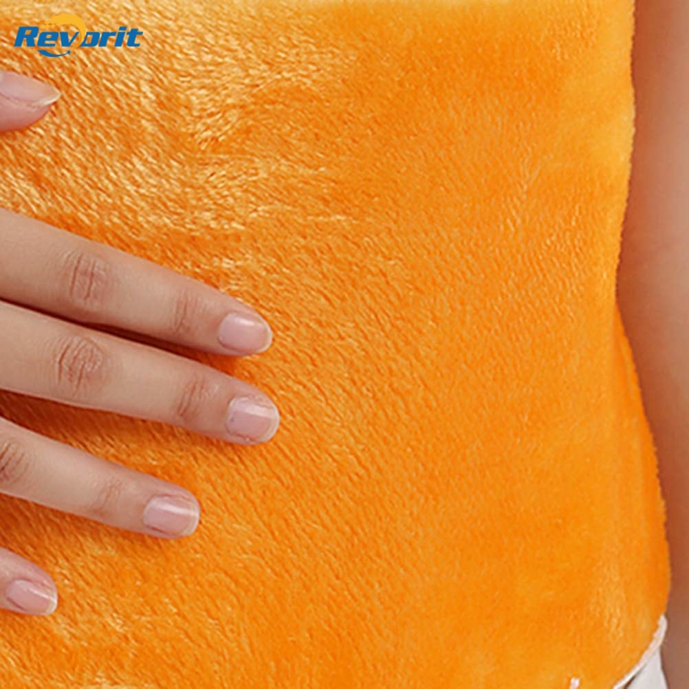 Revorit Men Women Winter Thicken Thermal Plush Waist Warmer Lumbar Support Belt Cozy Warm Abdominal Protector Stomach Body Wrap Band Back Brace Kidney Binder Size