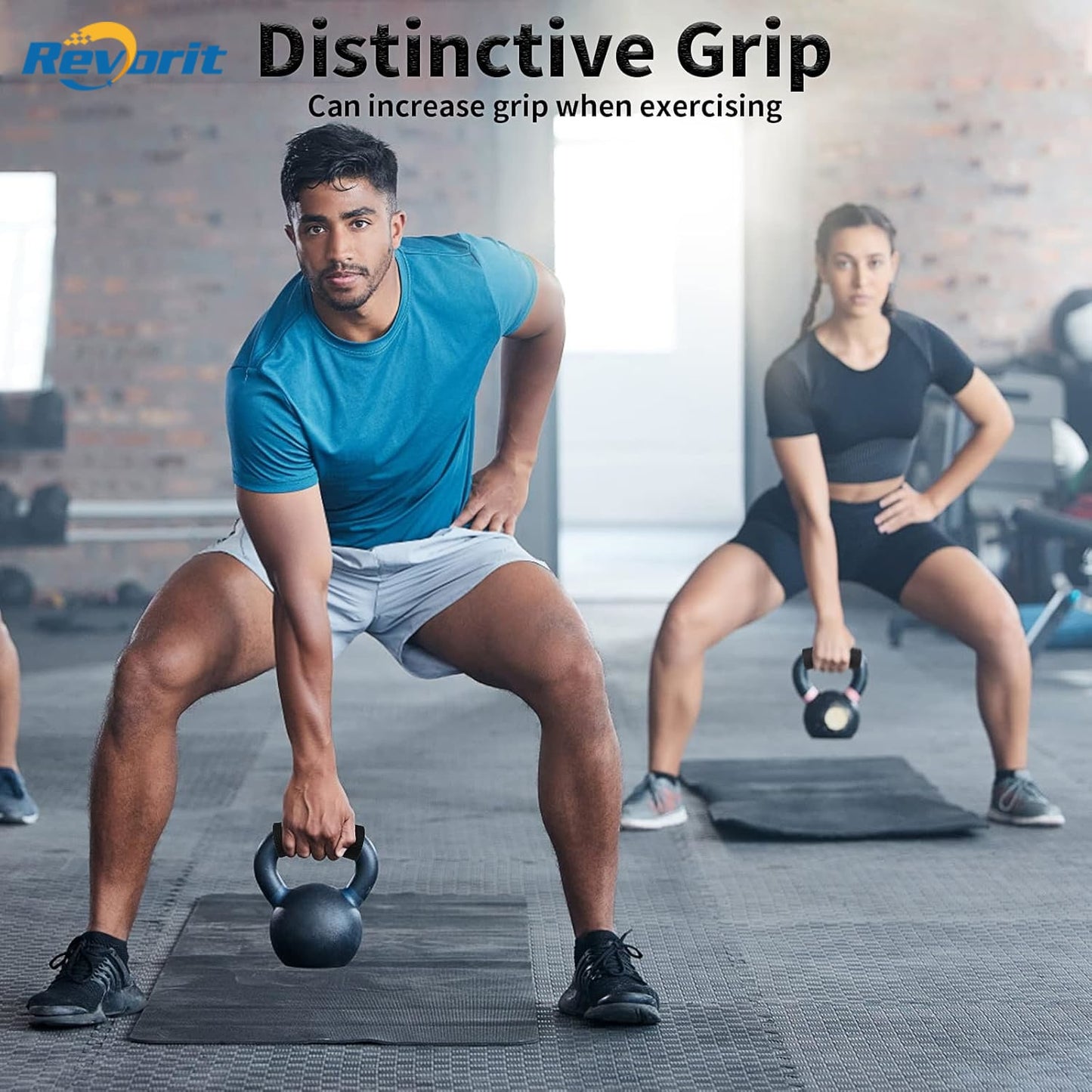 Revorit 10 Pcs Grip Pads for Weight Lifting, Neoprene Workout Pads, Gym Hand Grips, No More Sweaty Gym Gloves