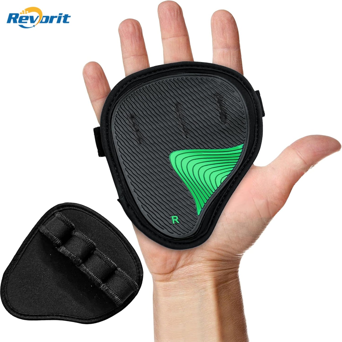 Revorit Neoprene Gym Grip Pads for Weight Lifting – Non-Slip Hand Grips for Men & Women – Workout Gloves Alternative for Pull Ups, Deadlifts, Fitness & Training – Easy Lifting Grips Gym Pads